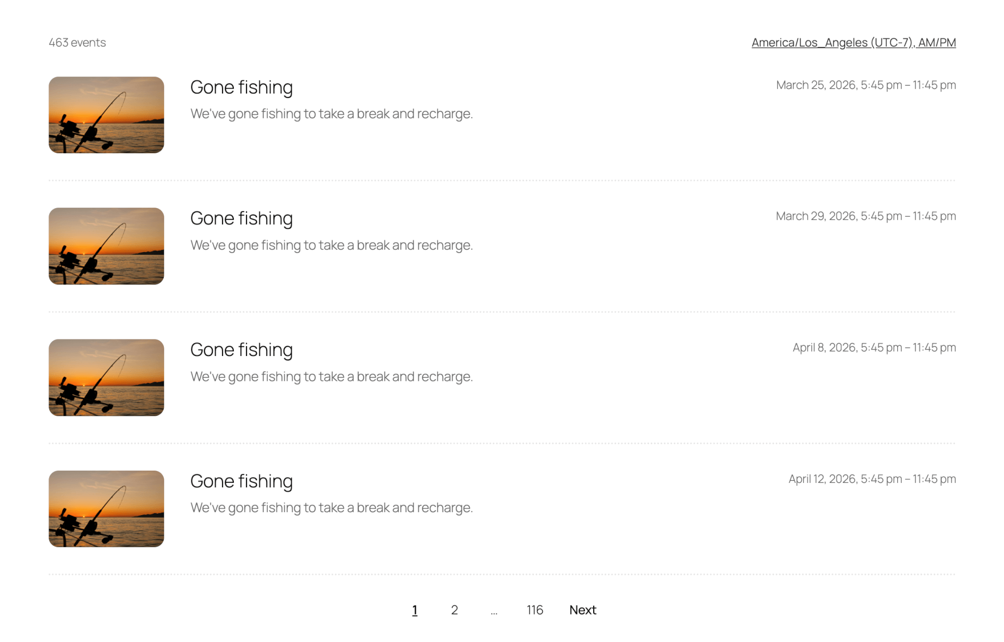 EventKoi Event Lists